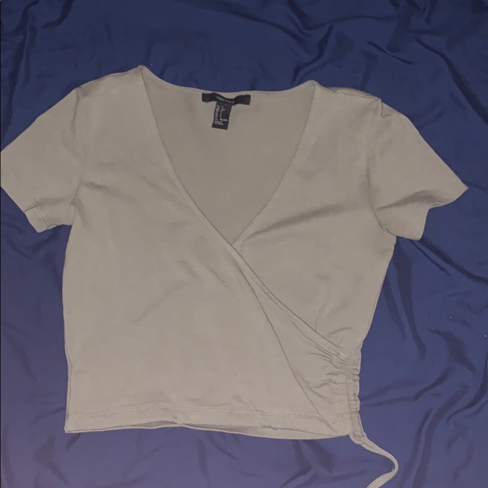 Light green tight crop top